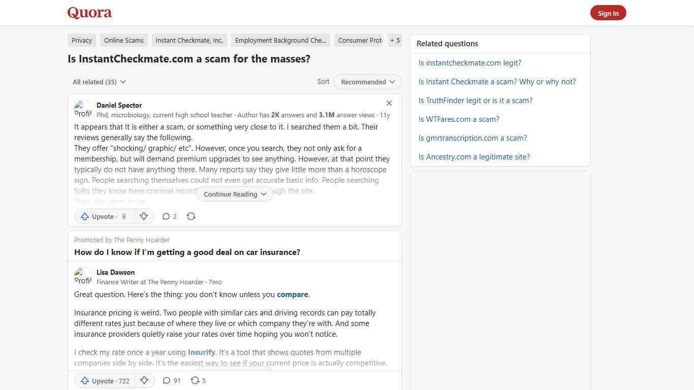 Is InstantCheckmate.com a scam for the masses? - Quora