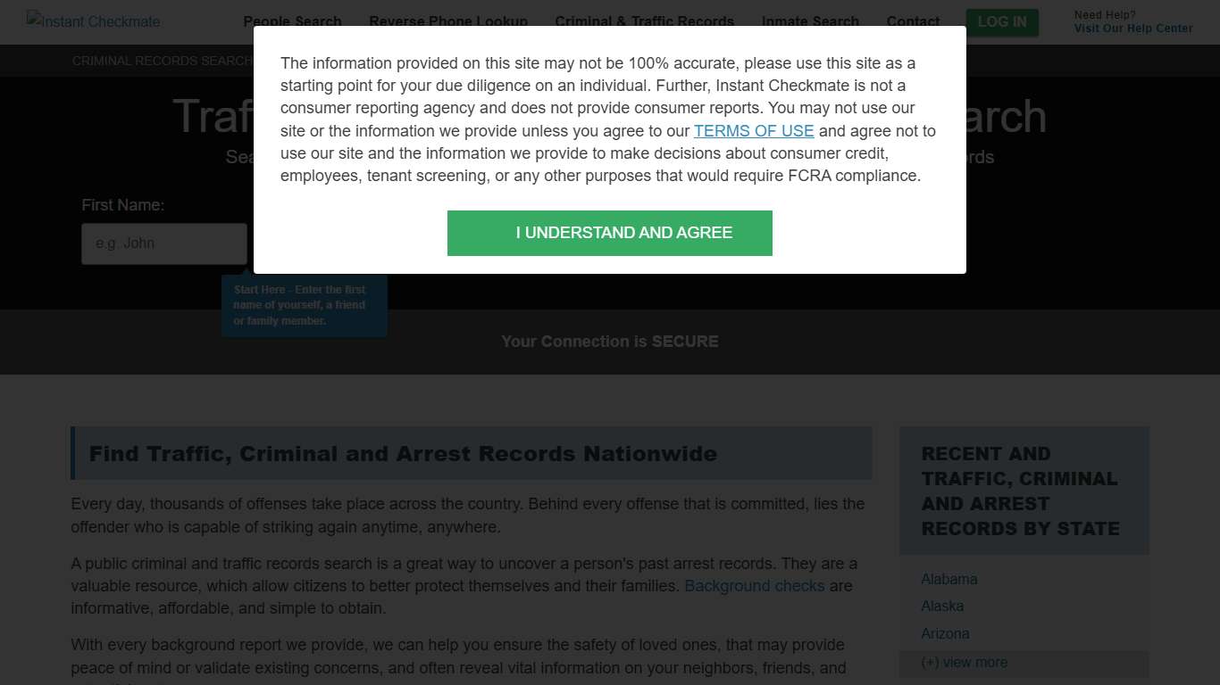 Criminal Records People Search - Search Criminal Records - Instant Checkmate